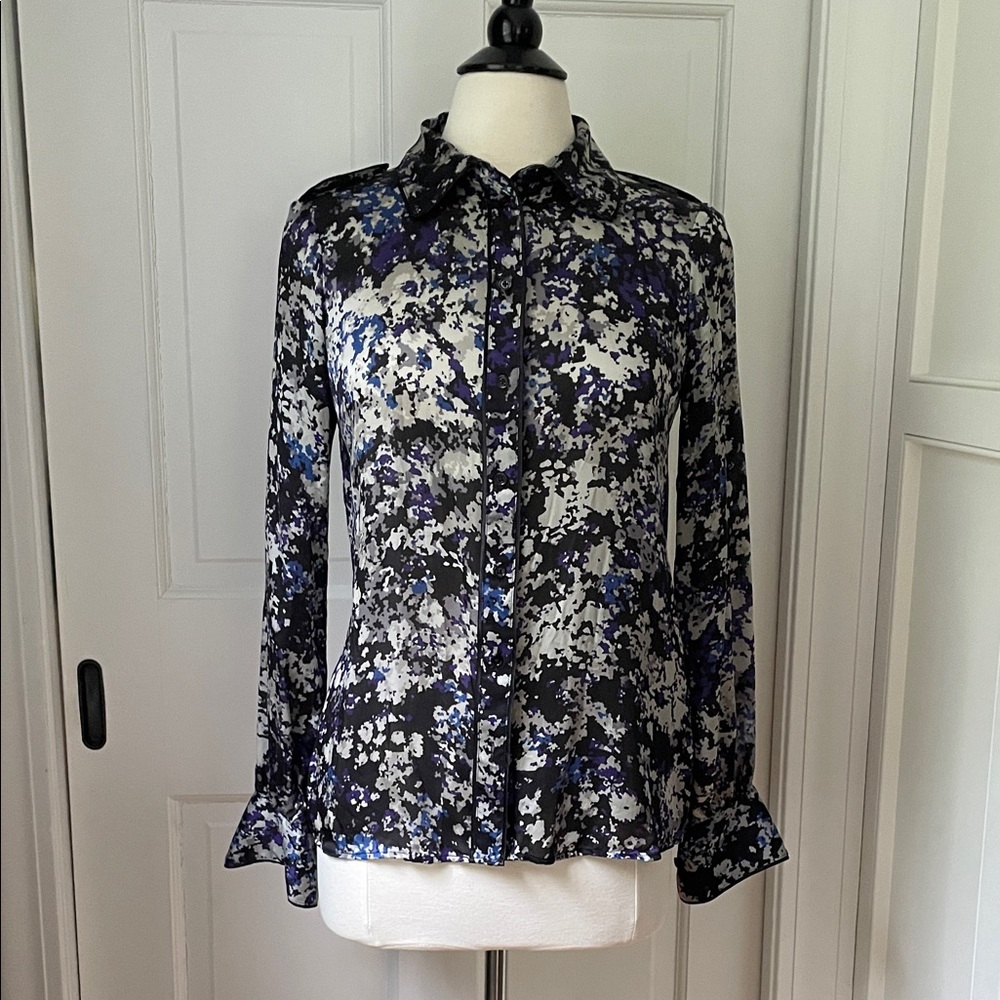 Rachel Zoe Ibiza Silk Blouse in Figue (sz 6)